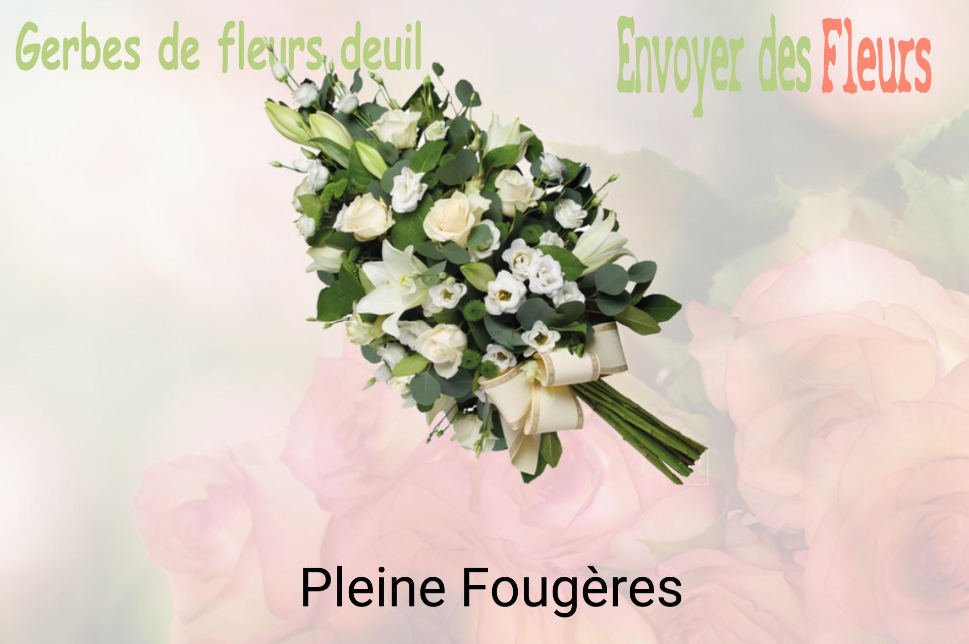 Gerbe de fleurs de deuil livrée à Pleine-Fougères